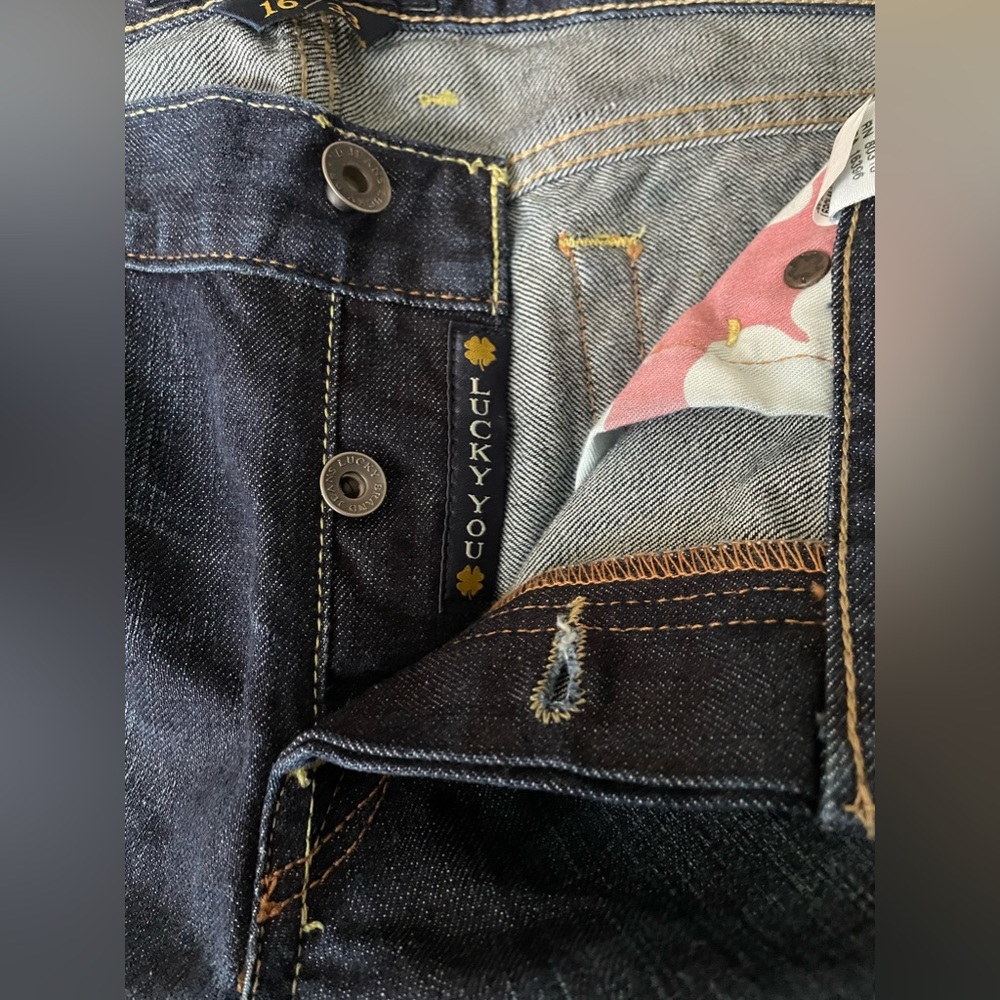 Lucky Brand LIL Maggie Low Rise flare leg Distressed Jeans. $20 OBO Size 16/33 - Picture 3 of 11